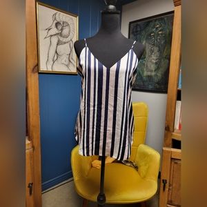 Express Striped Tank With Sheer Inner Lining Size S